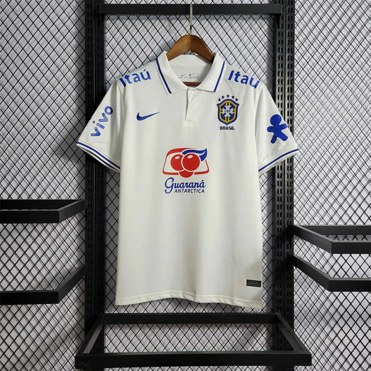 Brazil White Polo Shirt